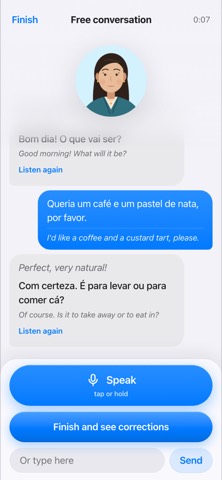 A conversation with the teacher, with a correction